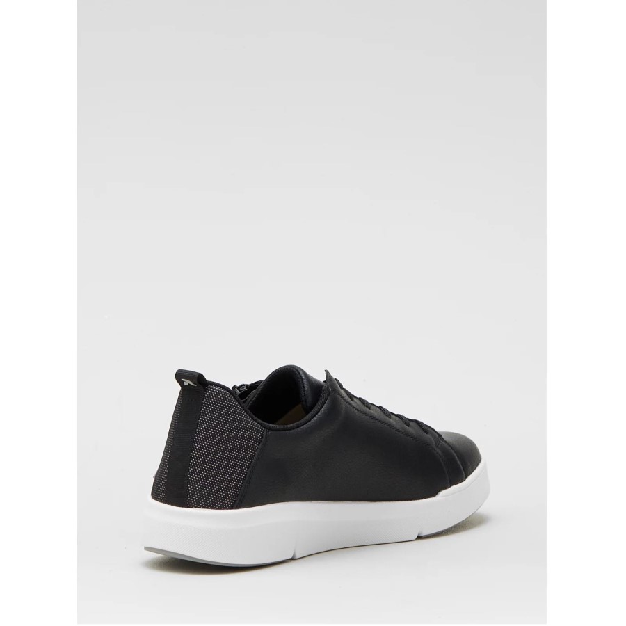 Basket Rieker Evolution Din Piele Cu Siret Negru