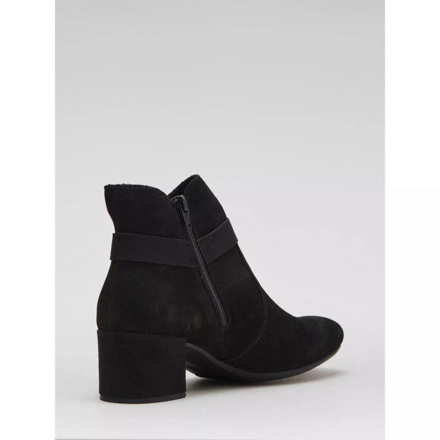Botine Neagra Rieker Cu Toc Bloc