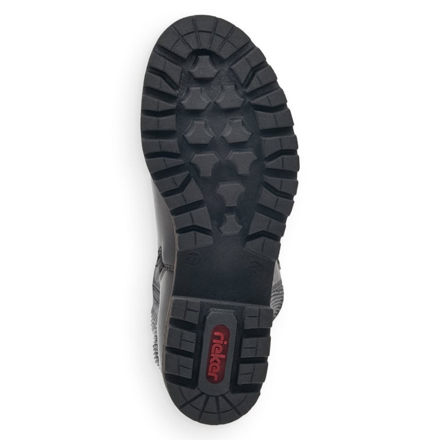 Black Rieker 78592-00 Femei Cizme Negre Până La Genunchi