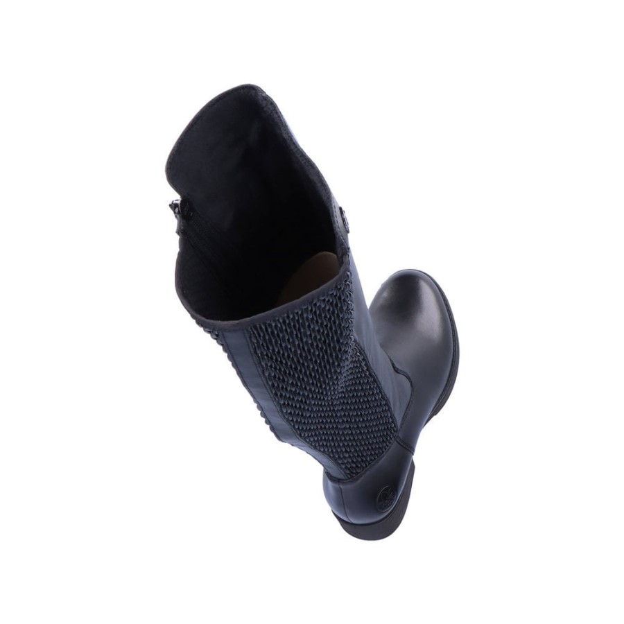 Cizme Negre Rieker Z9591 Femei Până La Genunchi