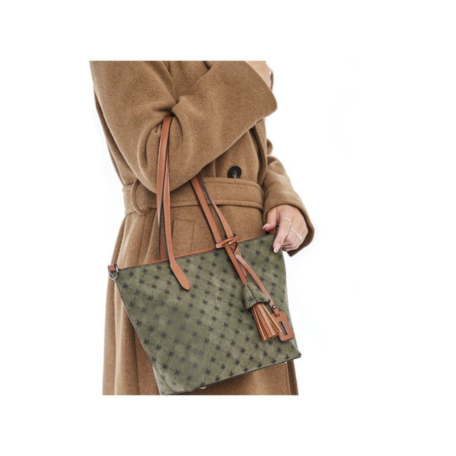 Geanta Verde Rieker H1305-54 Femei Verde Cu Fermoar