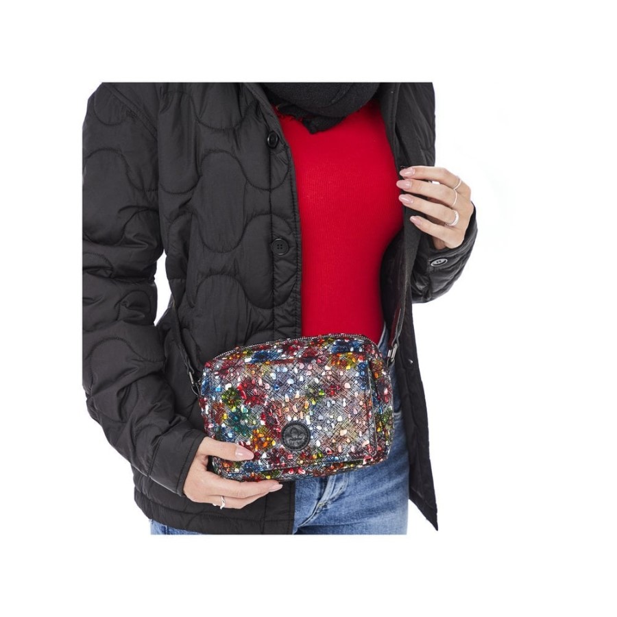 Geanta De Mana Cu Fermoar Multiplu Rieker Metalizat H1455-94