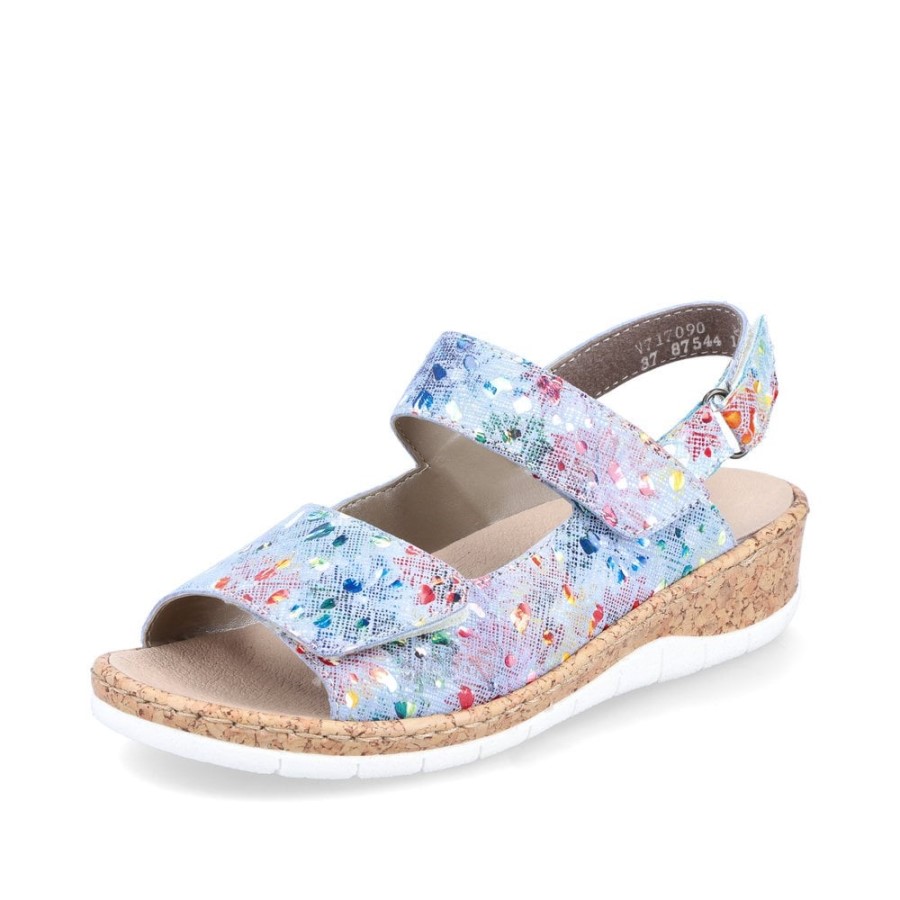 Sandale De Dama Metalizate Rieker V7170