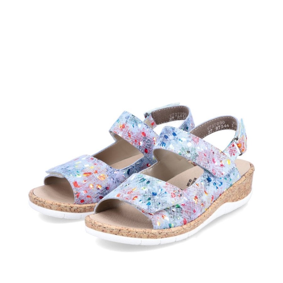 Sandale De Dama Metalizate Rieker V7170