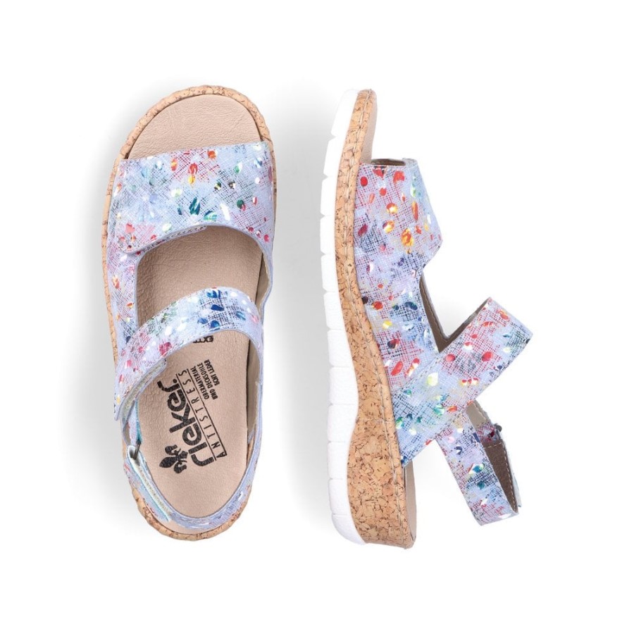 Sandale De Dama Metalizate Rieker V7170