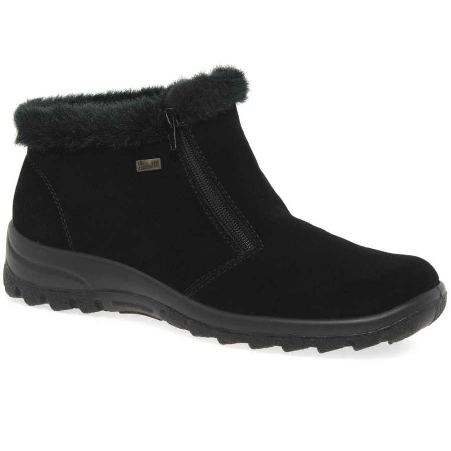 Botine Negre Rieker Ella Pentru Femei Cu Căptușeală Caldă
