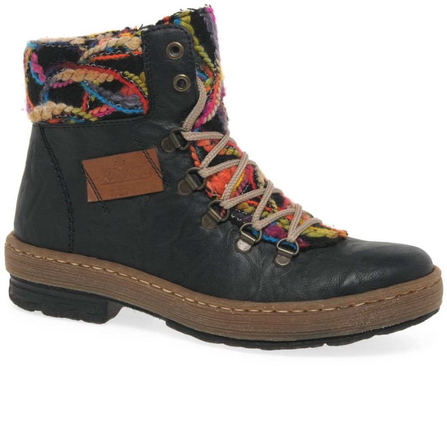 Botine De Drumeție Pentru Femei Rieker Smarald Negre