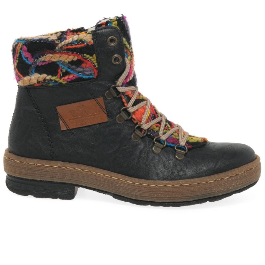 Botine De Drumeție Pentru Femei Rieker Smarald Negre