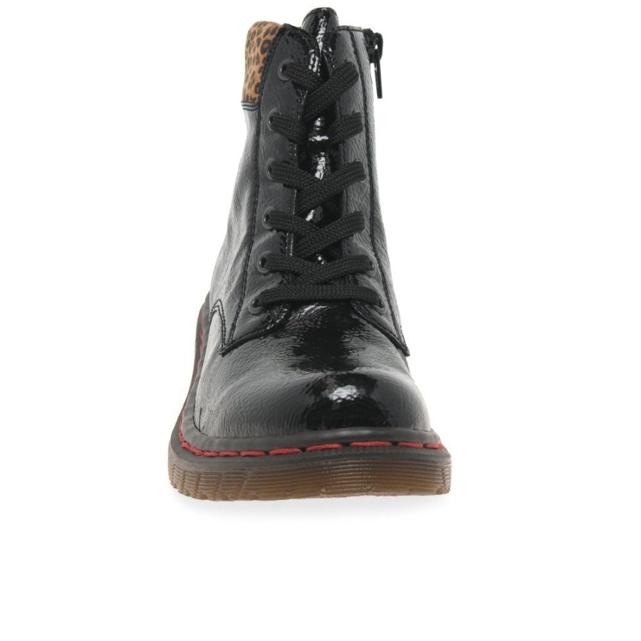 Botine Negre Rieker Leopard Ii Pentru Femei