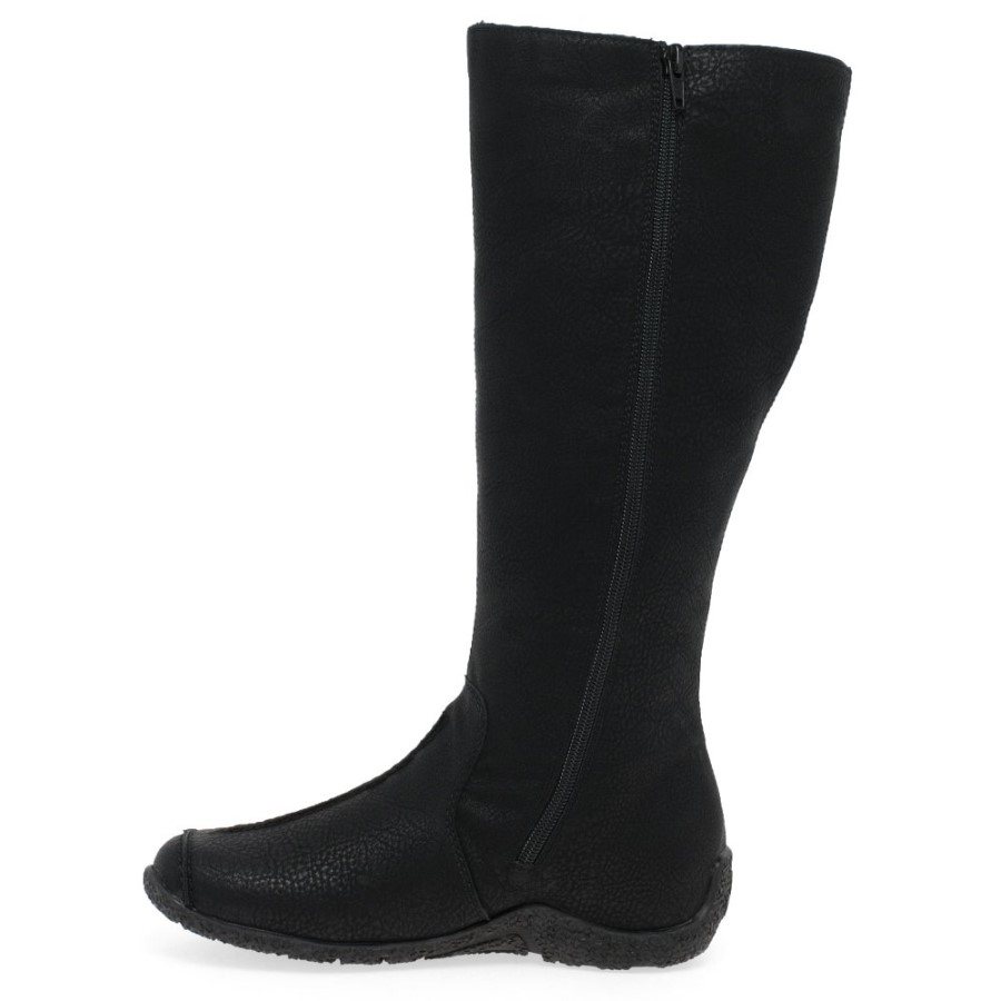 Cizme Negre Rieker Nightly Ii Pentru Femei Până La Genunchi