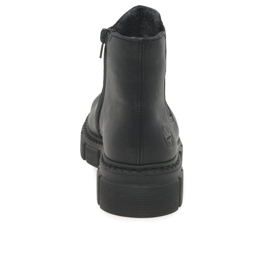 Black Rieker Nula Cizme Chelsea Dama