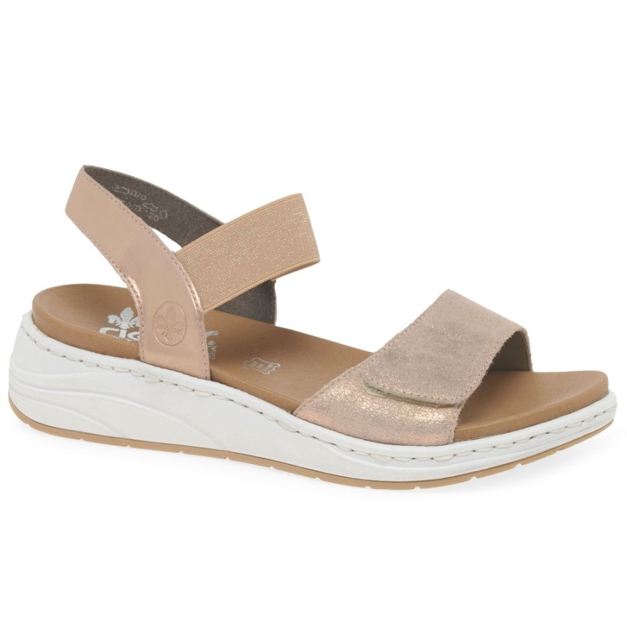 Sandale Metalizate Rieker Eastbourne Pentru Femei