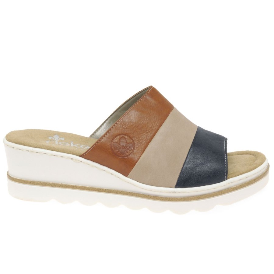 Sandale Multi Rieker Jay Pentru Femei Cu Toc Compensat