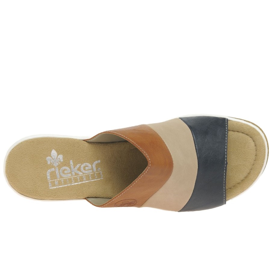 Sandale Multi Rieker Jay Pentru Femei Cu Toc Compensat