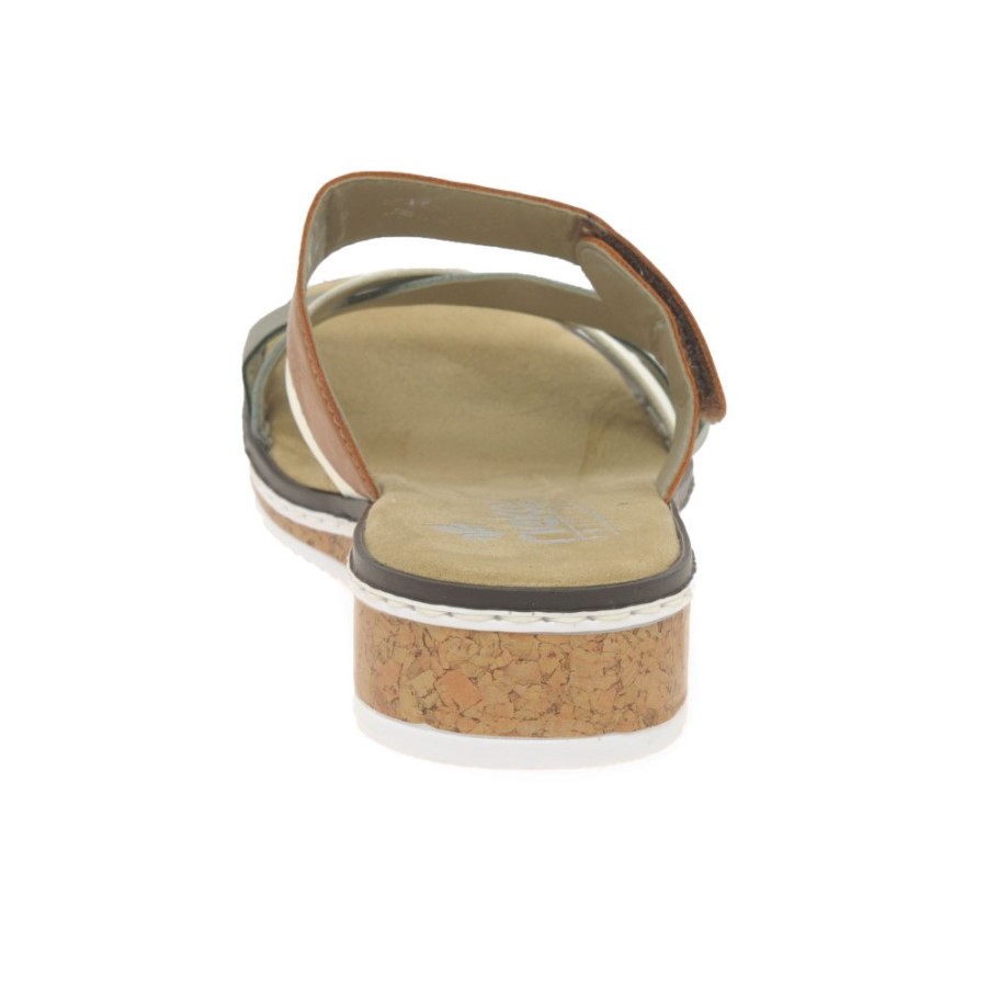 Sandale Cu Pană Joasă Pentru Femei Olive Rieker Faye