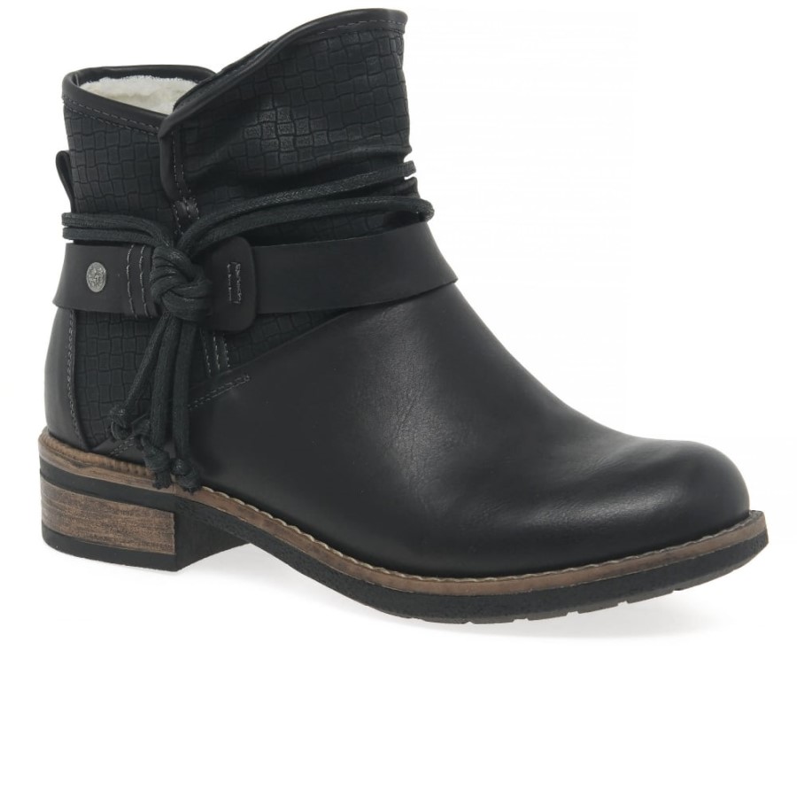 Botine Casual Dama Rieker Eaton Negre