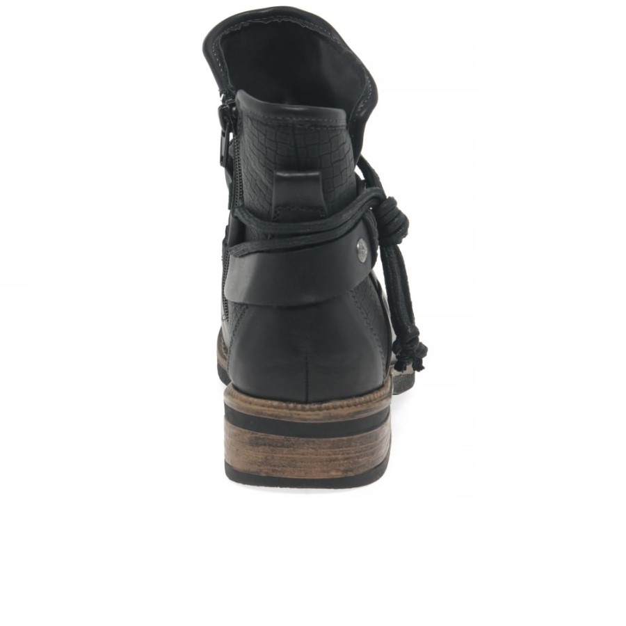 Botine Casual Dama Rieker Eaton Negre