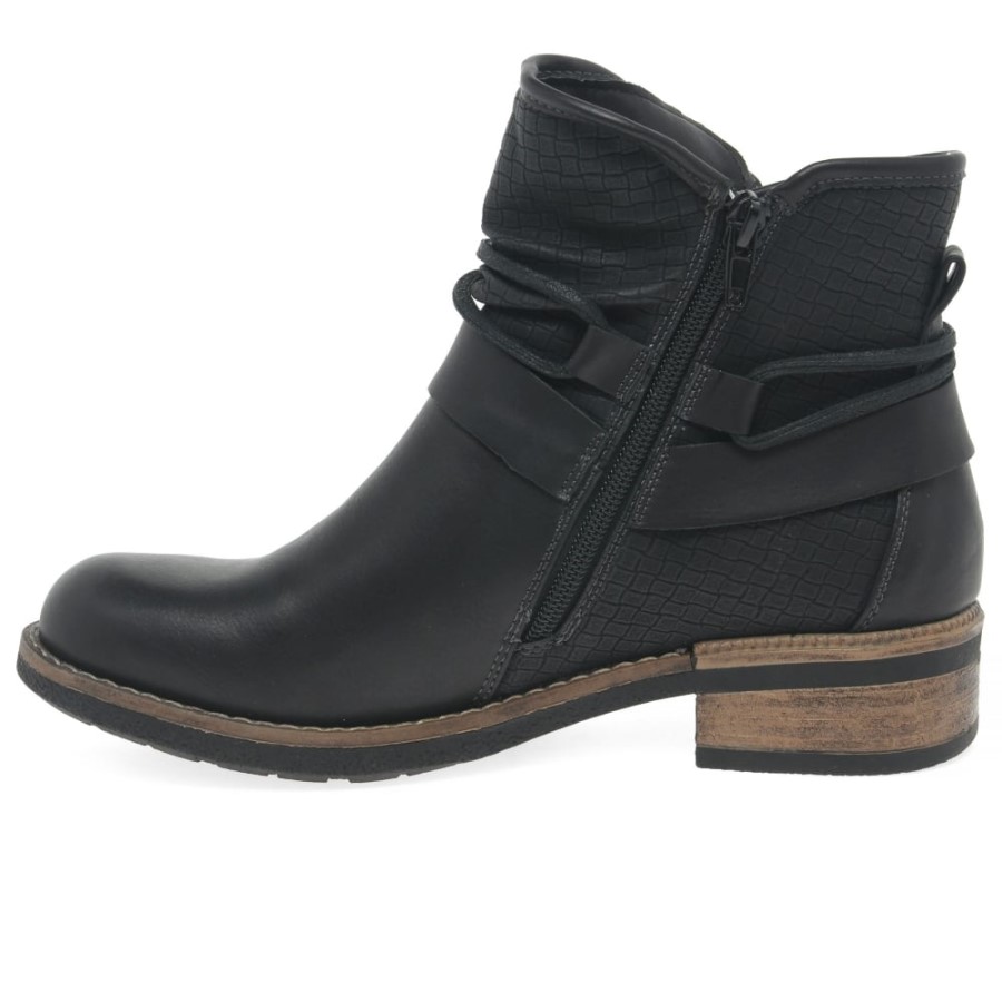 Botine Casual Dama Rieker Eaton Negre
