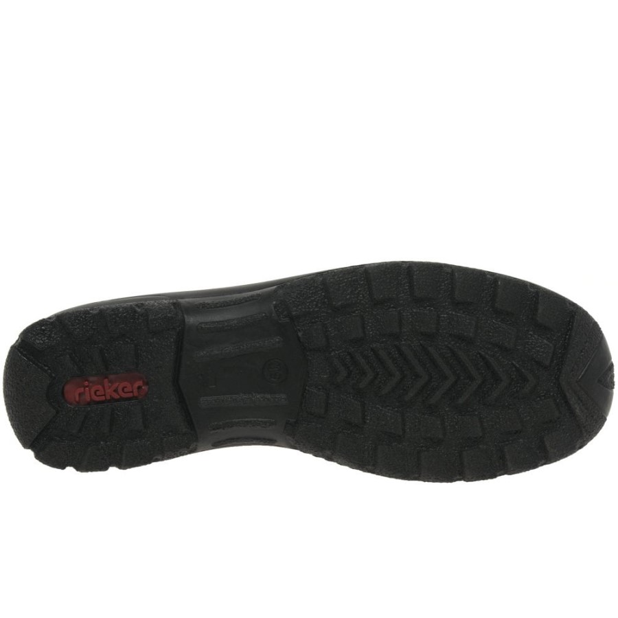 Mocasini Casual Din Piele Intoarsa Pentru Femei Rieker Emilia Negri