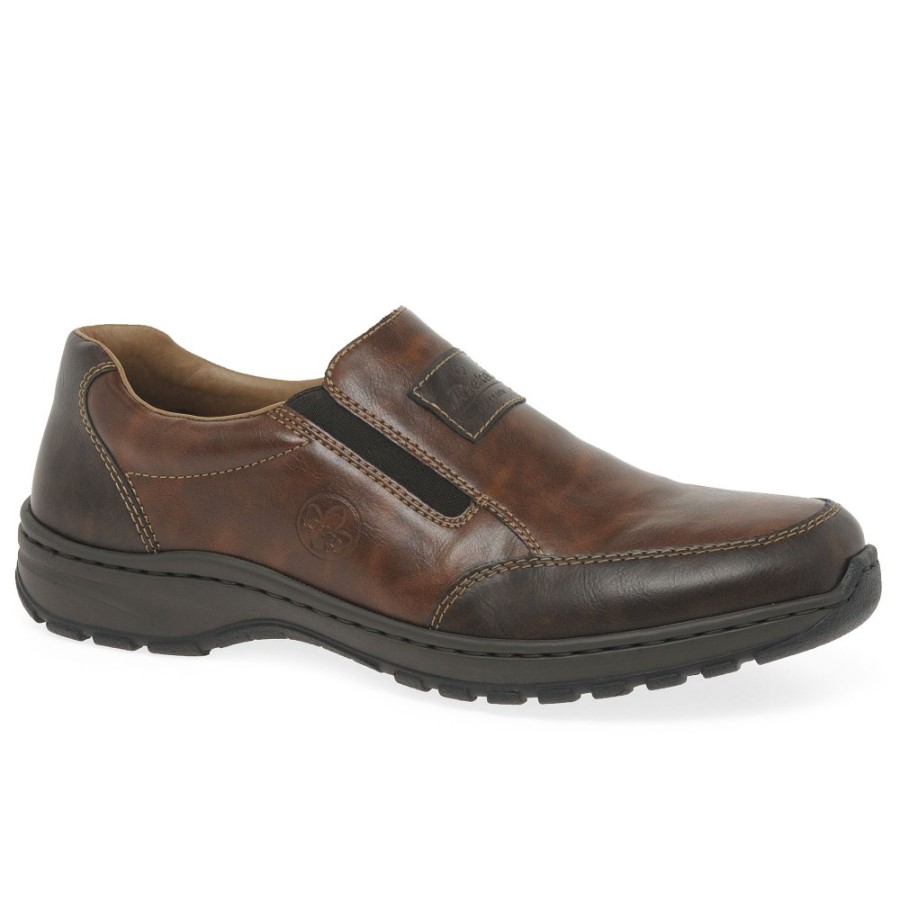 Rieker Hume Mens Slip On Pantofi Toffee