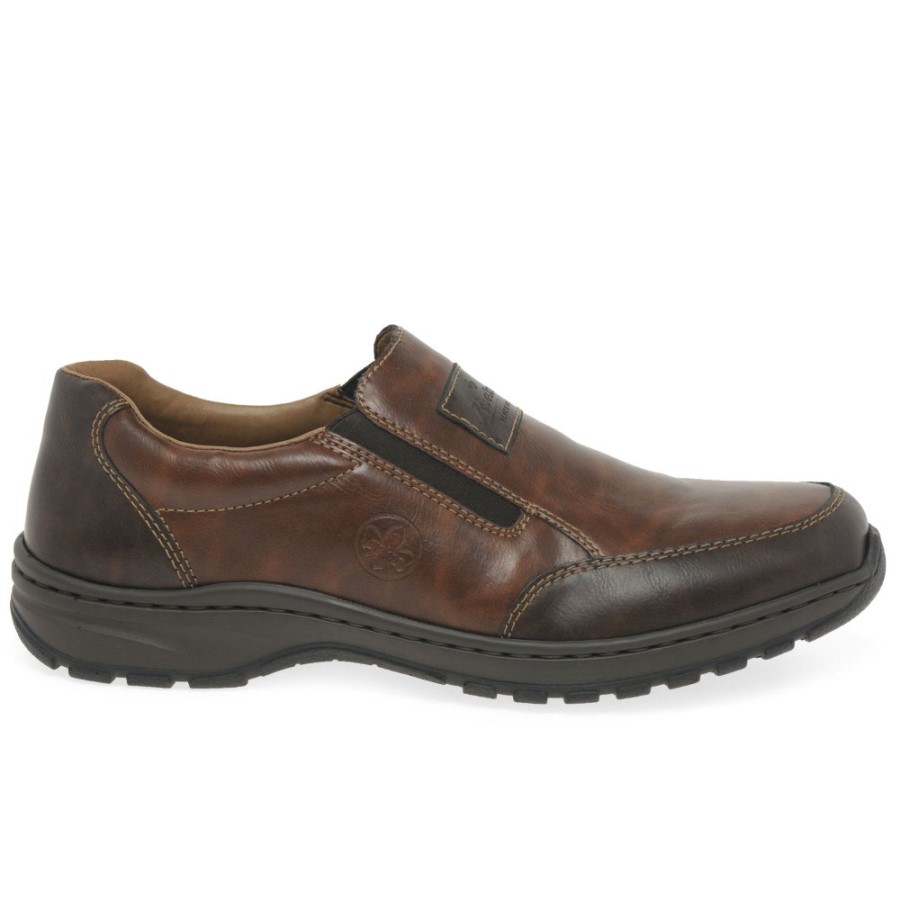 Rieker Hume Mens Slip On Pantofi Toffee