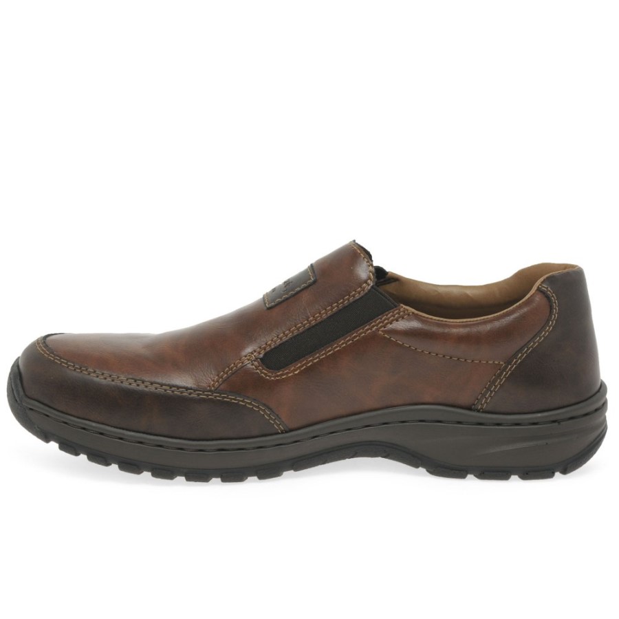 Rieker Hume Mens Slip On Pantofi Toffee
