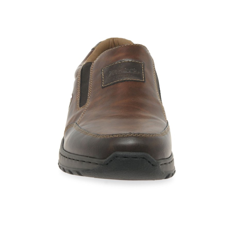 Rieker Hume Mens Slip On Pantofi Toffee