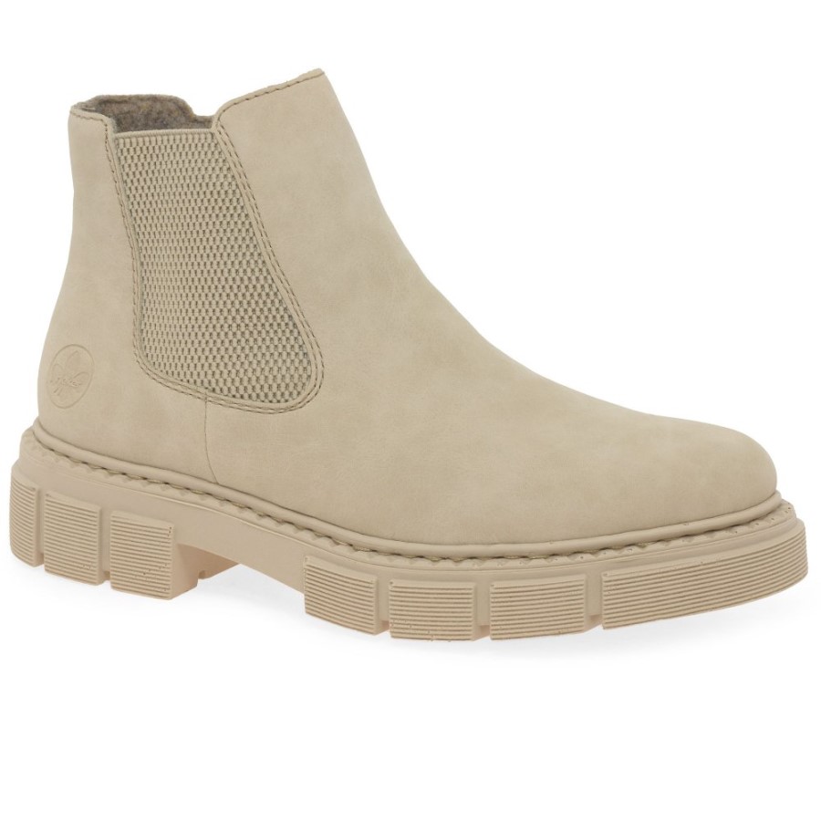 Rieker Nula Cizme Chelsea Dama Crem