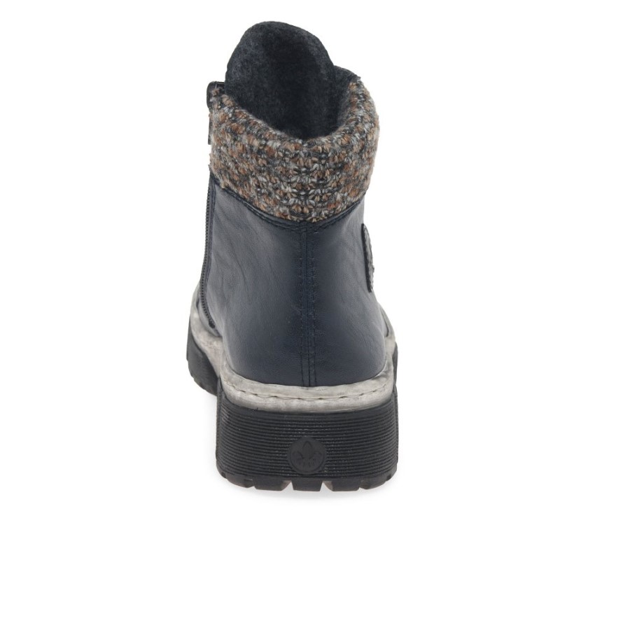 Botine Casual Dama Rieker Raven Bleumarin