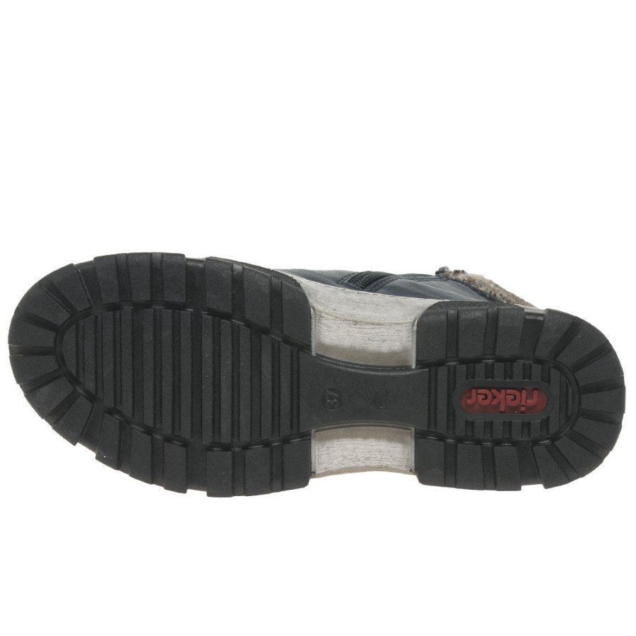 Botine Casual Dama Rieker Raven Bleumarin