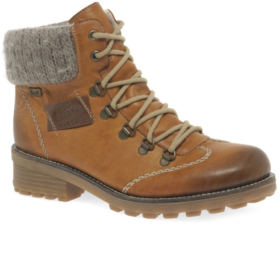 Rieker Lana Dama Rezistente La Apa Siret Botine Bronz