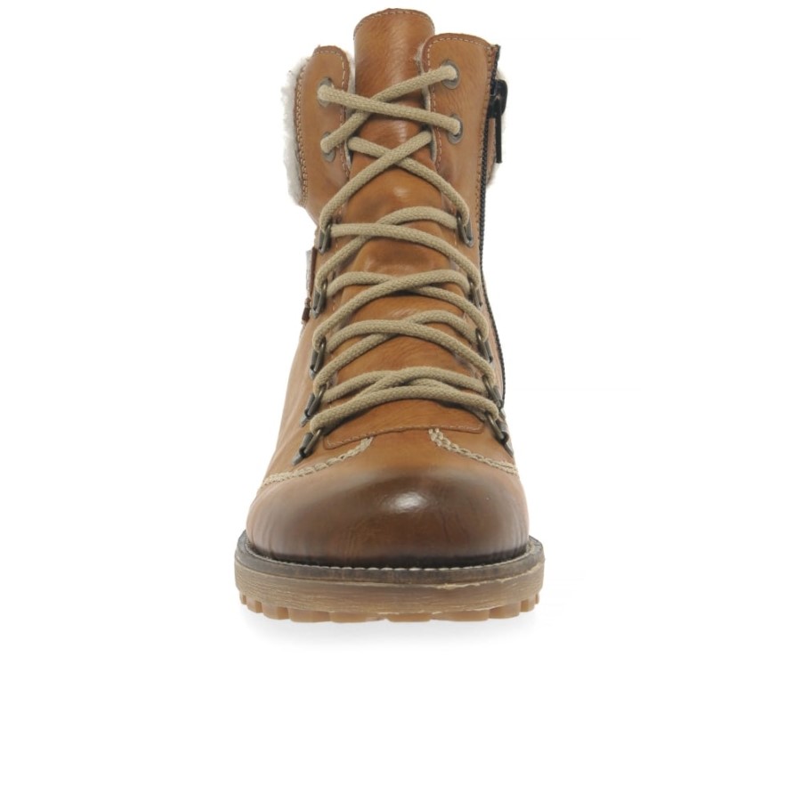 Rieker Lana Dama Rezistente La Apa Siret Botine Bronz