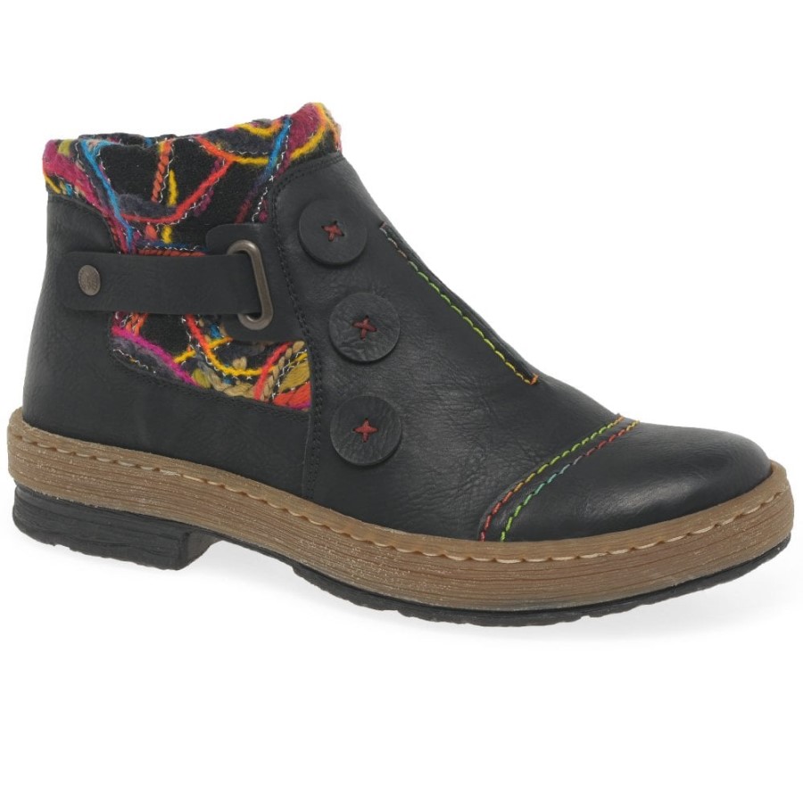 Botine Dama Rieker Zena Negre