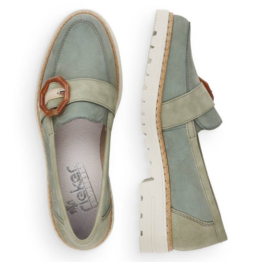Rieker 54864 Pantofi Dama Verde