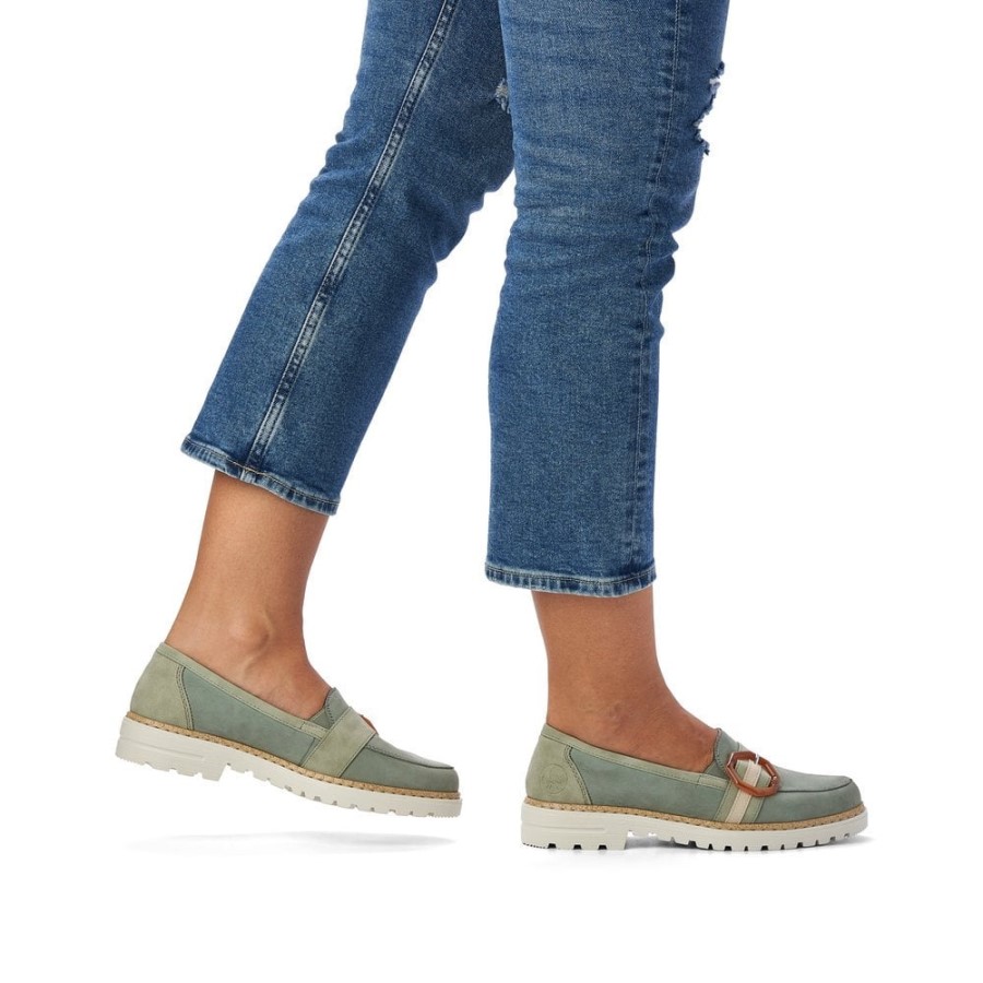 Rieker 54864 Pantofi Dama Verde