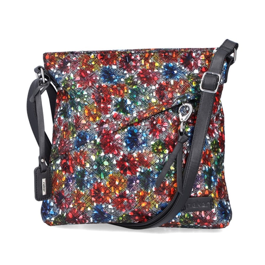 Rieker H1040-94 Geanta Femei Multi Fermoar Metalic