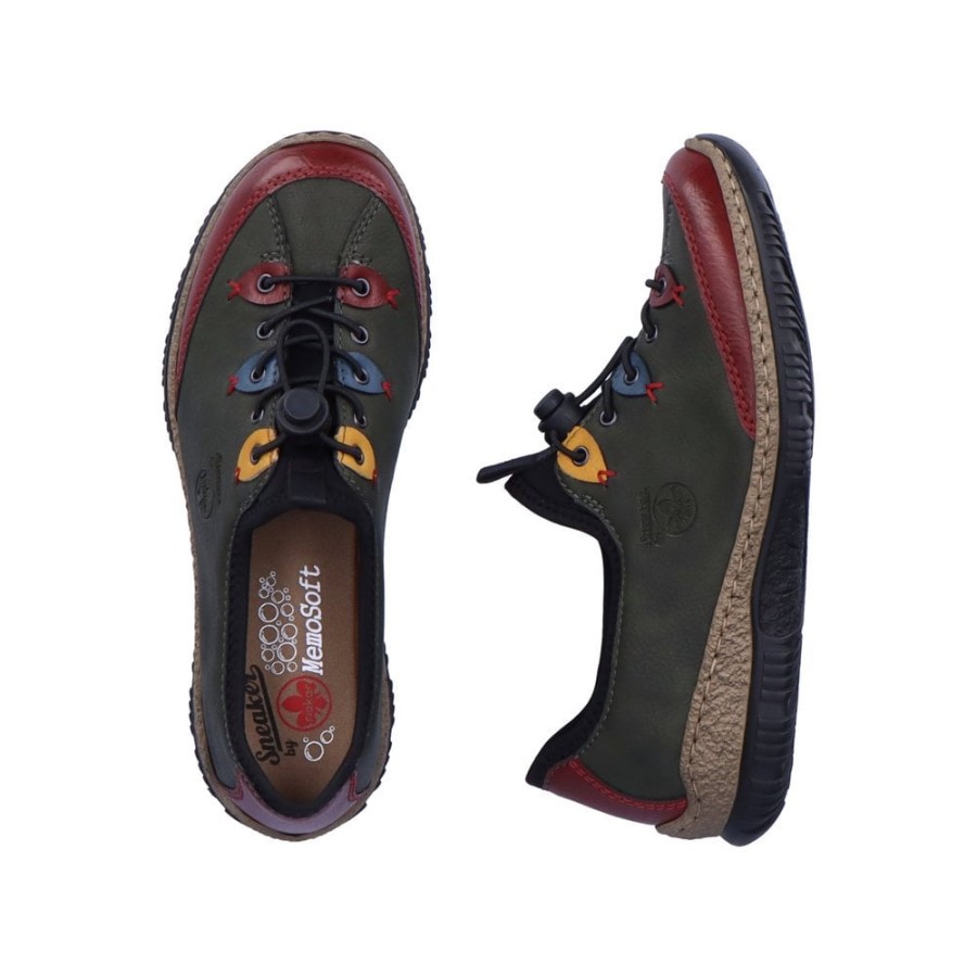 Rieker N3271 Pantofi Dama Verde