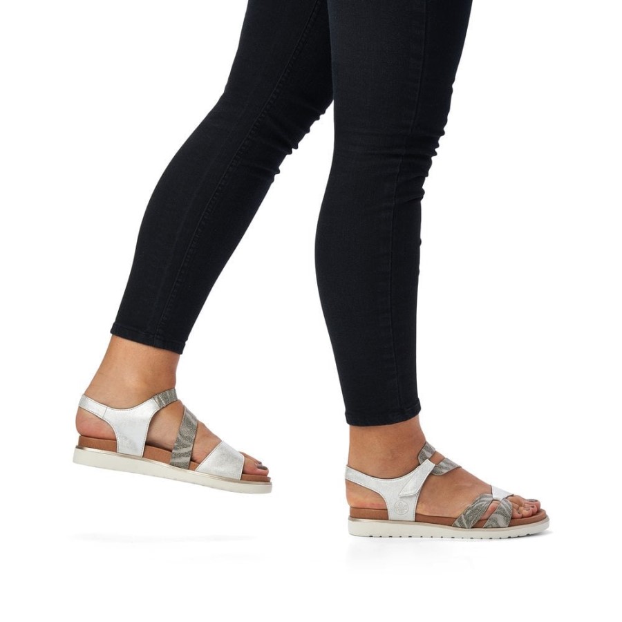 Sandale Femei Rieker V5069 Metalice