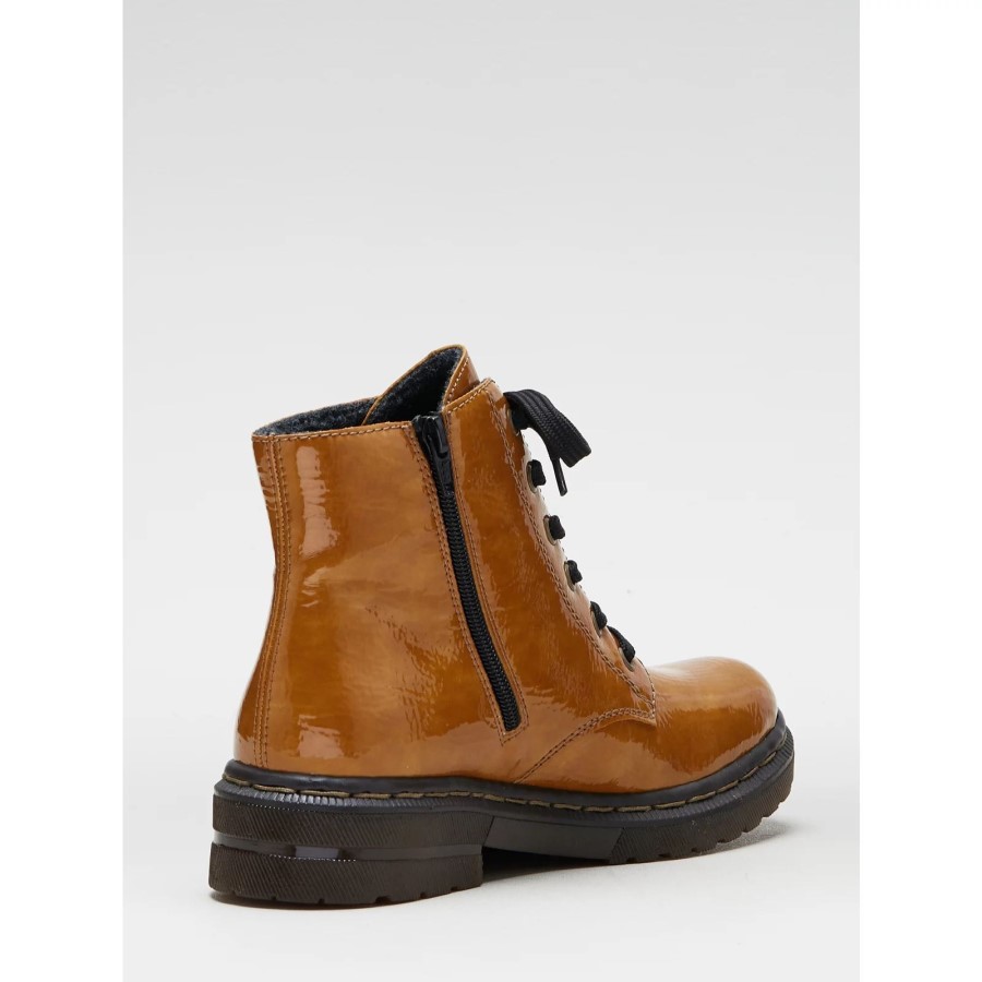 Botine Din Dantela Rieker Bronz