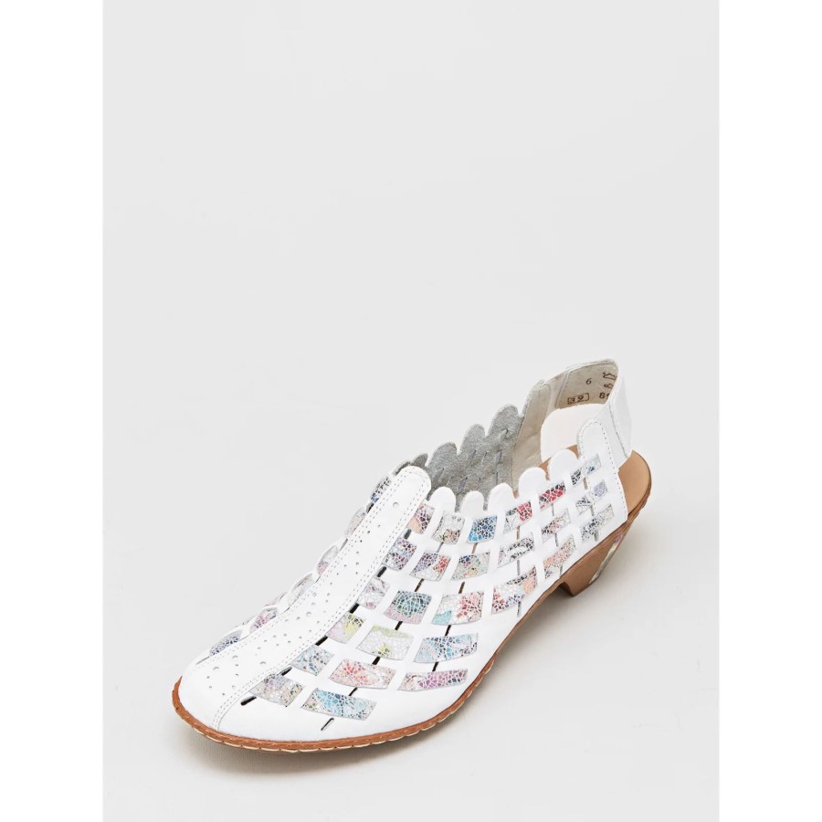 Pantof Cu Toc Jos Din Piele Interweave Rieker Lejer