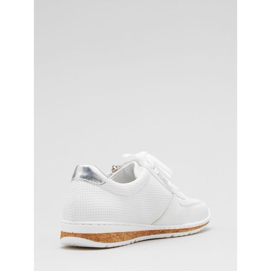 Antrenor Rieker Cu Fermoar Alb