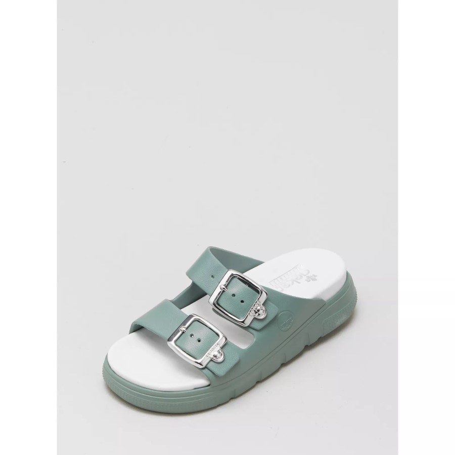 Sandală Rieker Cu Curea Dublă Verde
