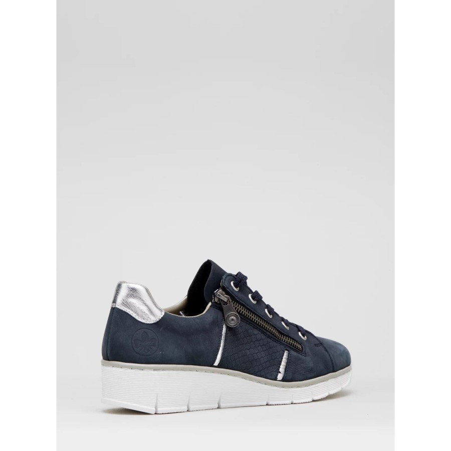 Pantofi Sport Taupe Rieker Cu Fermoar Lateral