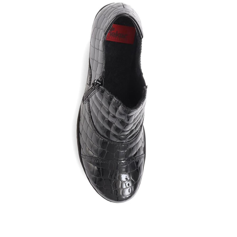 Rieker Pantof Cu Pantaloni Ușoare Lacuit Negru