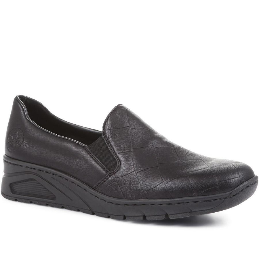 Pantofi Slip-on Inteligenti Rieker Negri