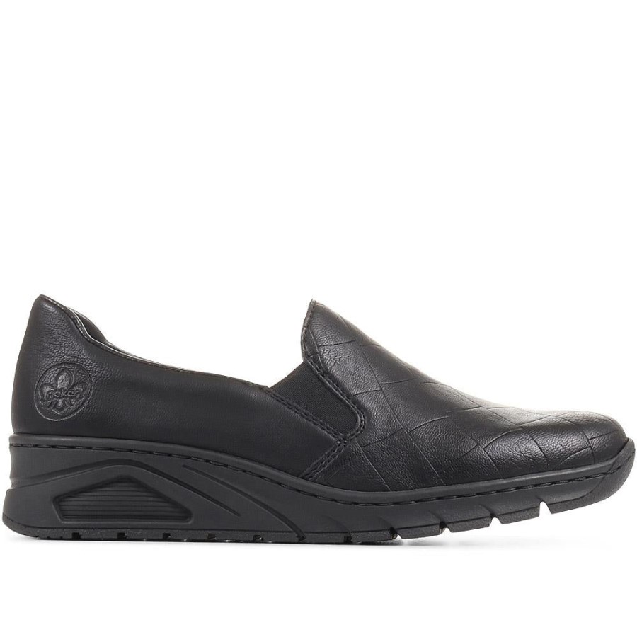Pantofi Slip-on Inteligenti Rieker Negri
