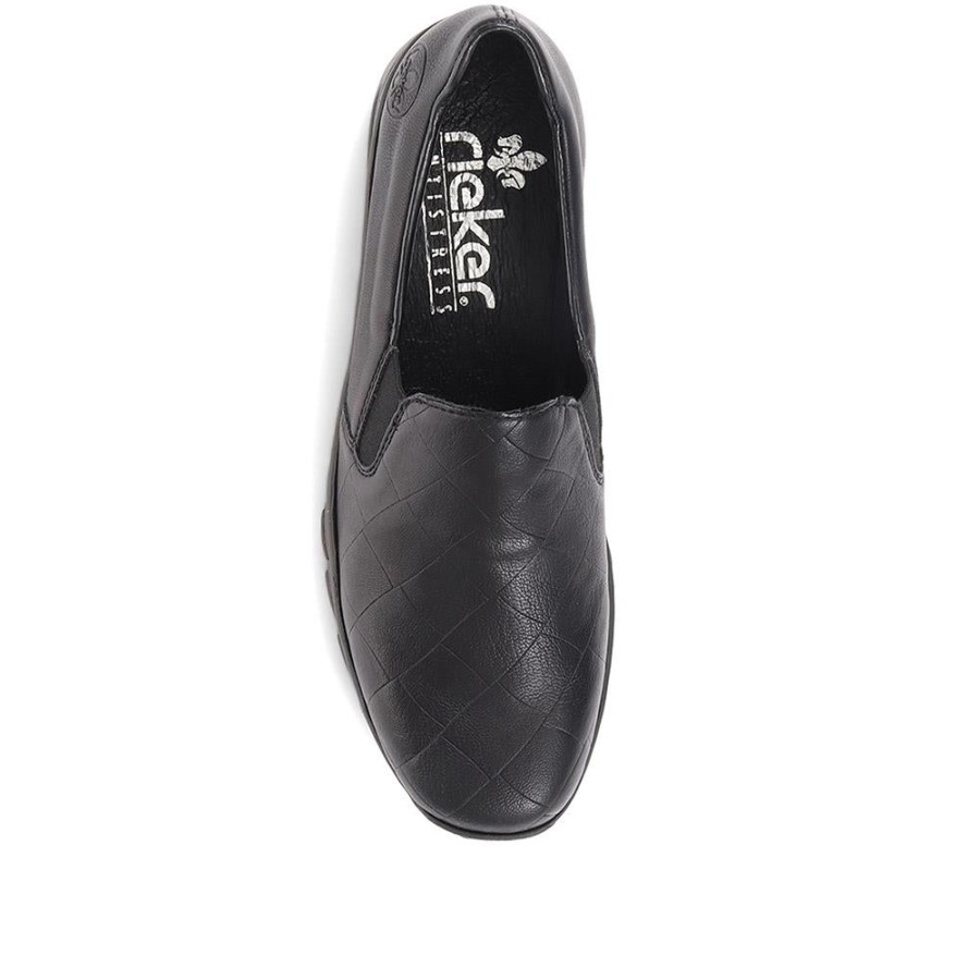 Pantofi Slip-on Inteligenti Rieker Negri