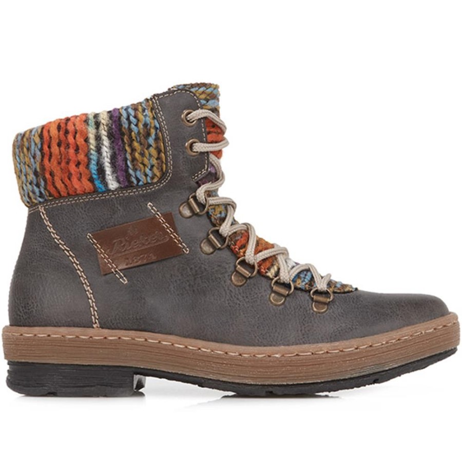 Botine Rieker Albastre Cu șireturi