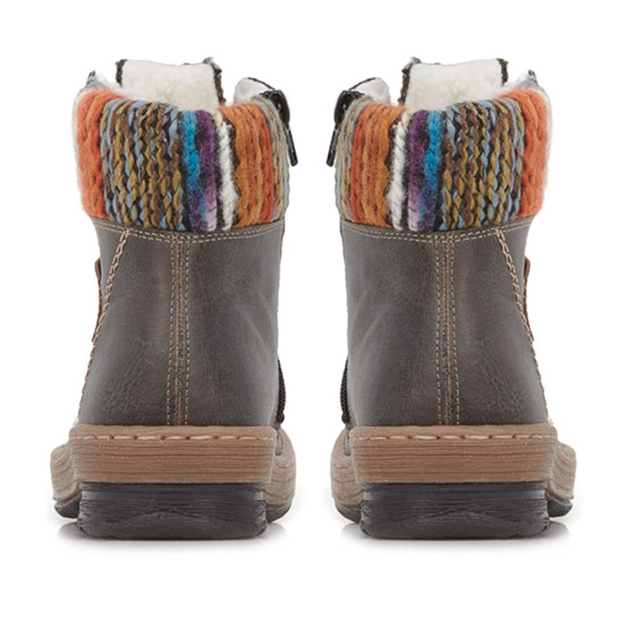 Botine Rieker Albastre Cu șireturi