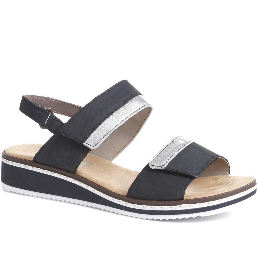 Rieker Sandale Confortabile Slingback Bleumarin